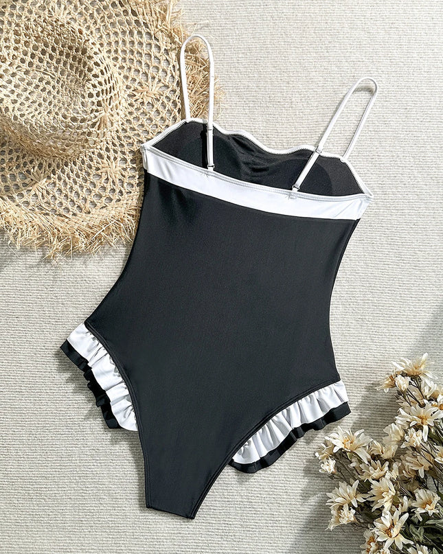 Ruffle 2026 Sexy Women One Piece Swimsuit Female Swimwear Patchwork Biquini Monokini Swimming Suit Bathing Suit Beachwear