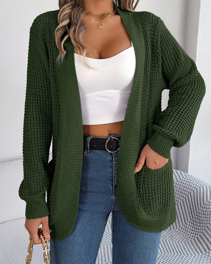 Pocket Long Sleeve Knit Sweater