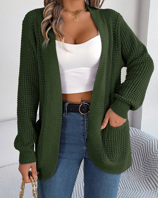 Pocket Long Sleeve Knit Sweater