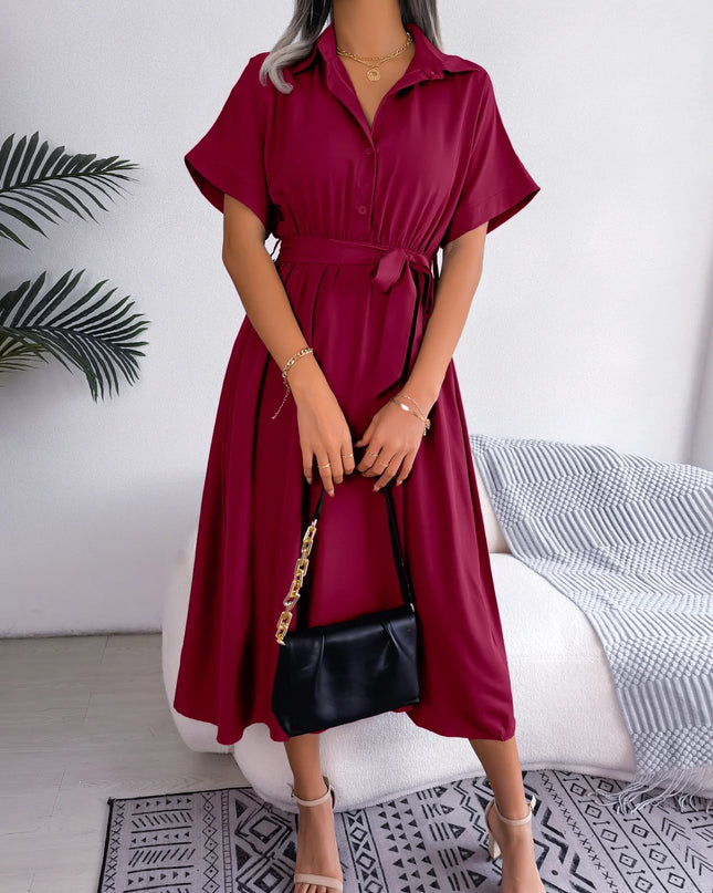 Lace-Up A-Line Dress