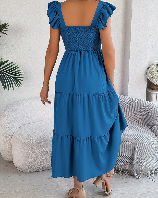 Square Neck Sleeveless Maxi Dress