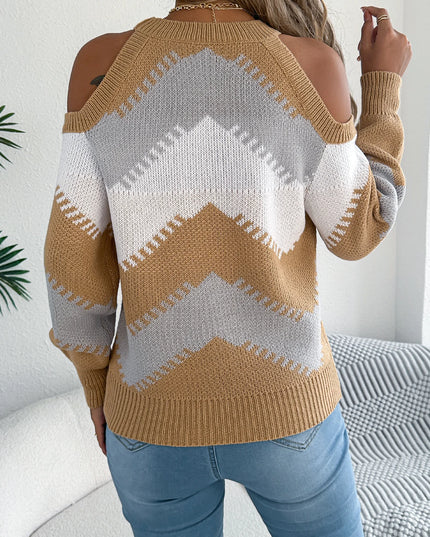 Striped Off-Shoulder Sweater