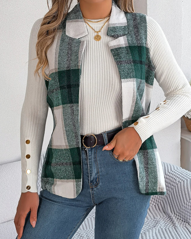 Plaid Wool Vest