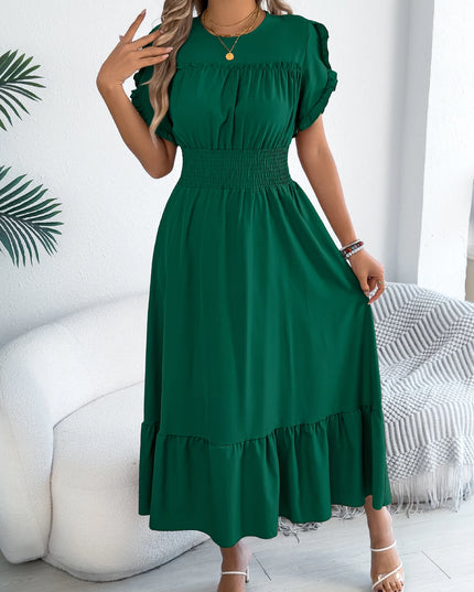 Ruffled Waist Maxi Dress