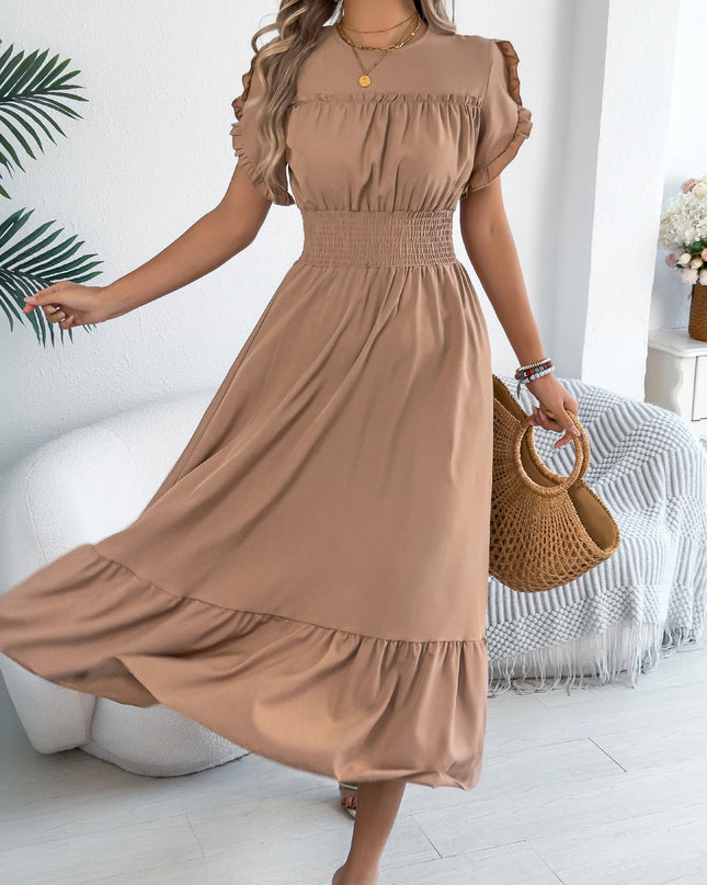 Ruffled Waist Maxi Dress