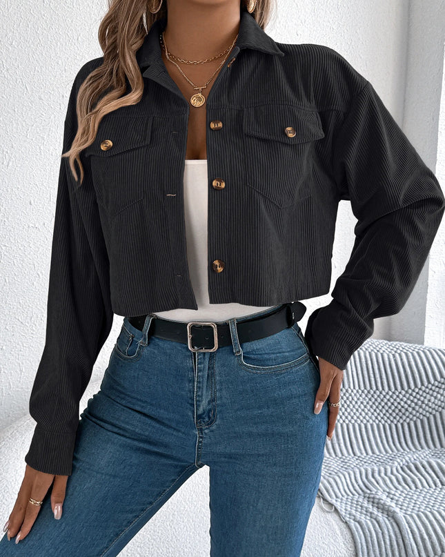 Cropped Corduroy Jacket