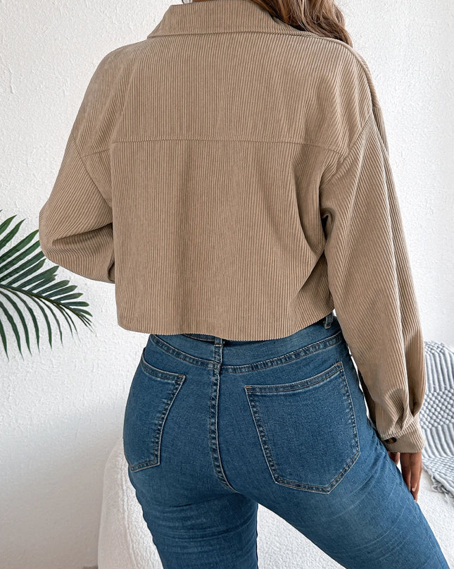 Cropped Corduroy Jacket