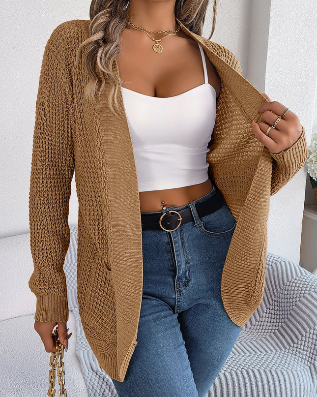 Pocket Long Sleeve Knit Sweater