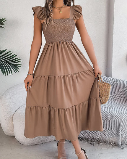 Square Neck Sleeveless Maxi Dress