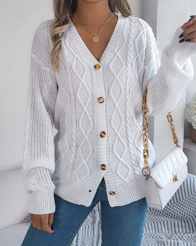 Twist Knit Button Cardigan