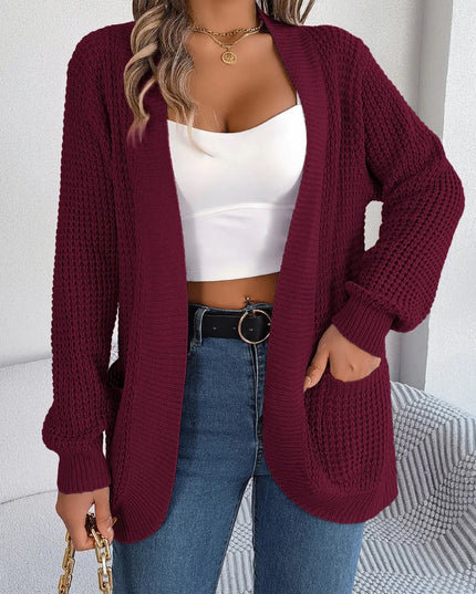 Pocket Long Sleeve Knit Sweater