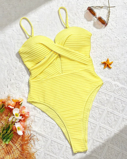 High-Waist Push-Up One-Piece
