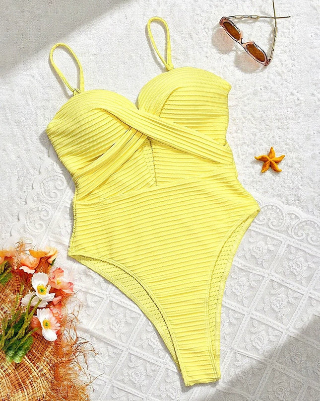 High-Waist Push-Up One-Piece