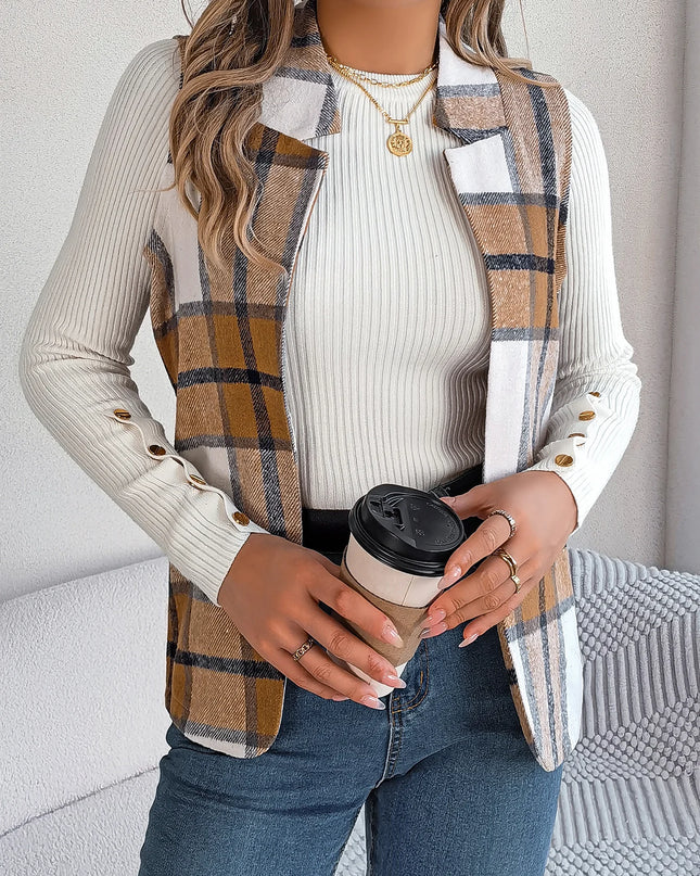 Plaid Wool Vest