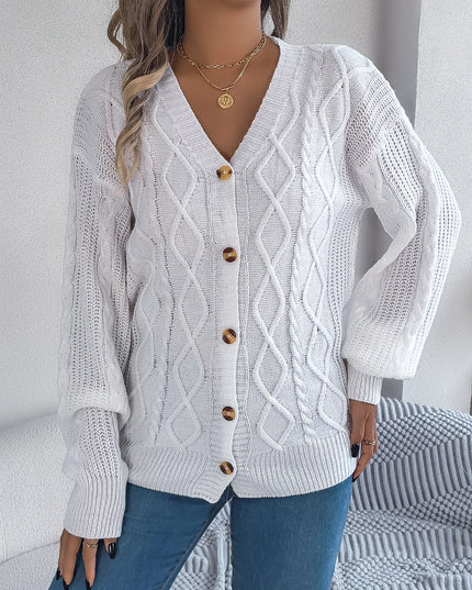Twist Knit Button Cardigan