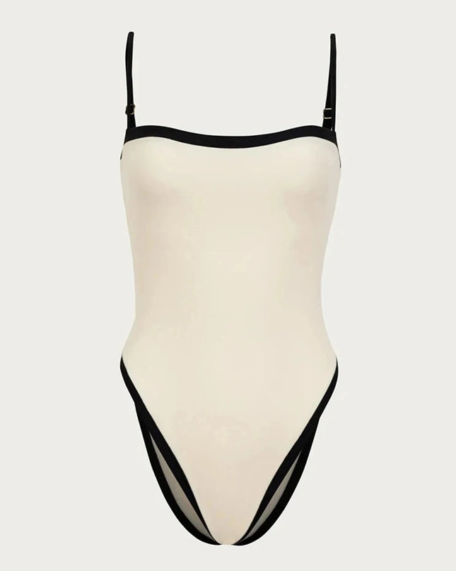 Patchwork High-Cut One-Piece