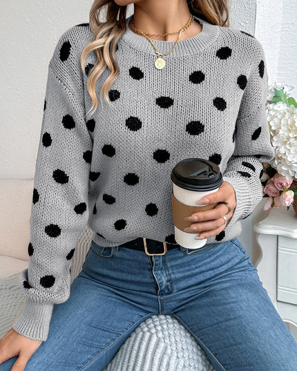 Polka Dot Knit Sweater