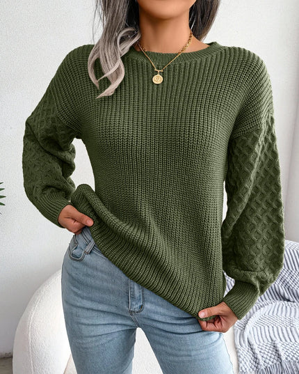 Lantern Sleeve Knit Sweater