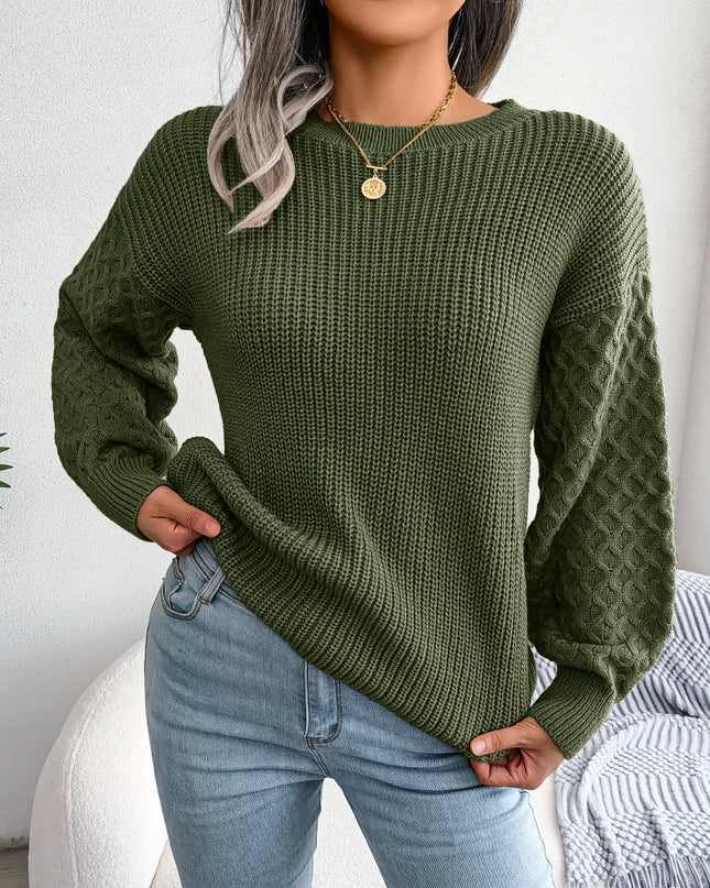 Lantern Sleeve Knit Sweater