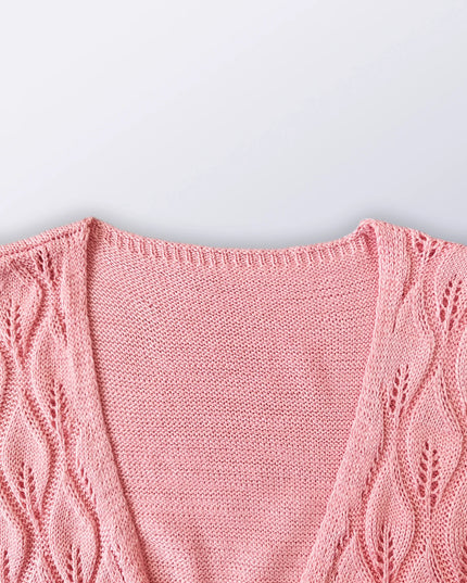 Hollow Leaf Knit Cardigan
