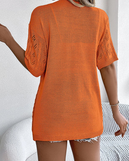 Hollow Out Knit Cardigan