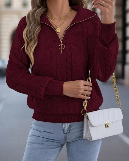 Half-Zip Knit Sweater