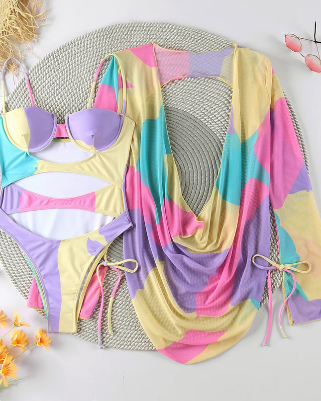 Bandeau One-Piece with Cover-Up