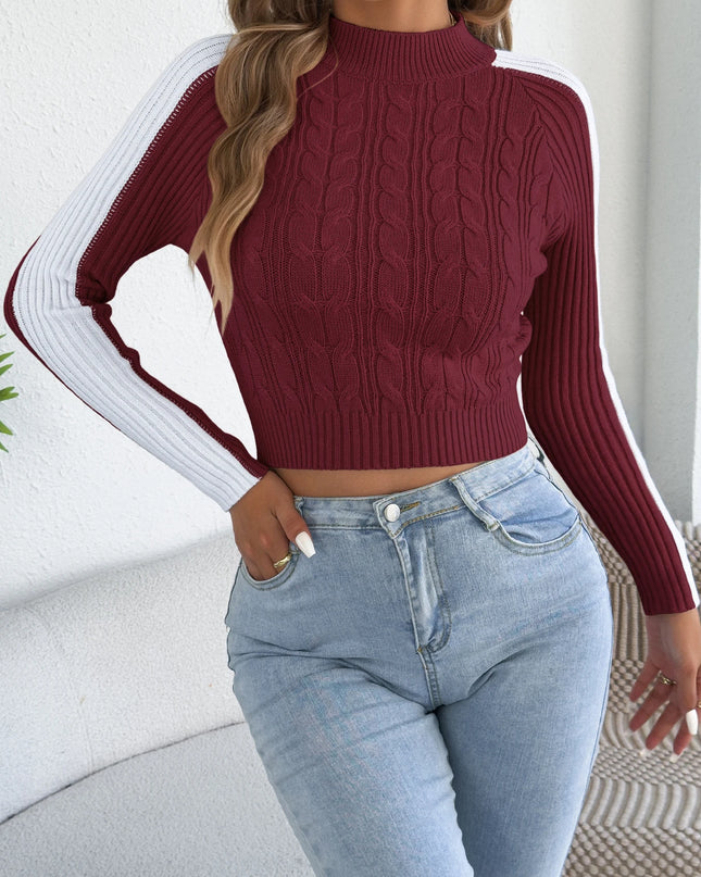 Striped Round Neck Knit Sweater