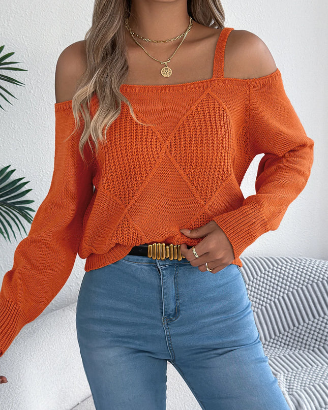 Off-Shoulder Knit Sweater