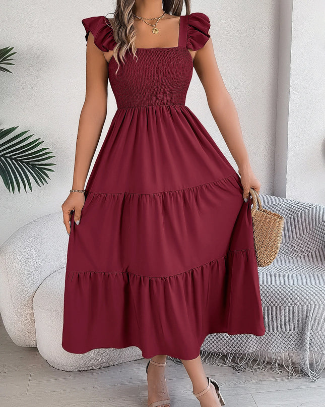 Square Neck Sleeveless Maxi Dress