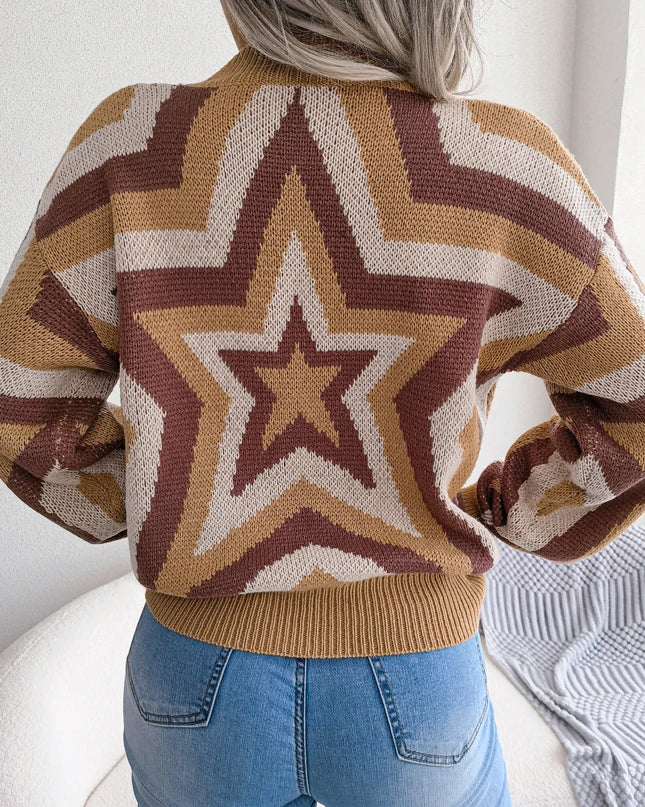 Star Pattern Knitted Sweater