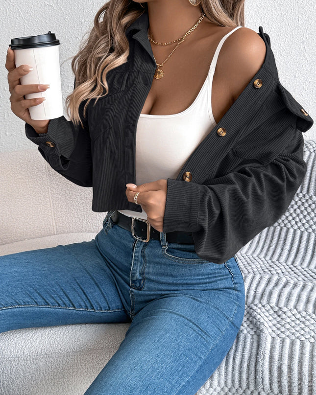 Cropped Corduroy Jacket