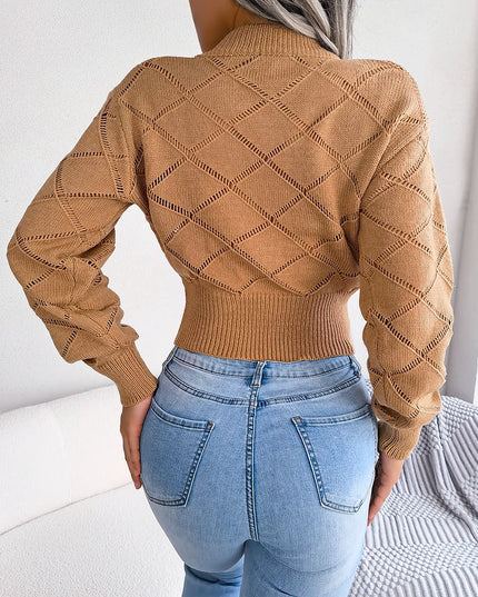 Hollow Out Crop Sweater
