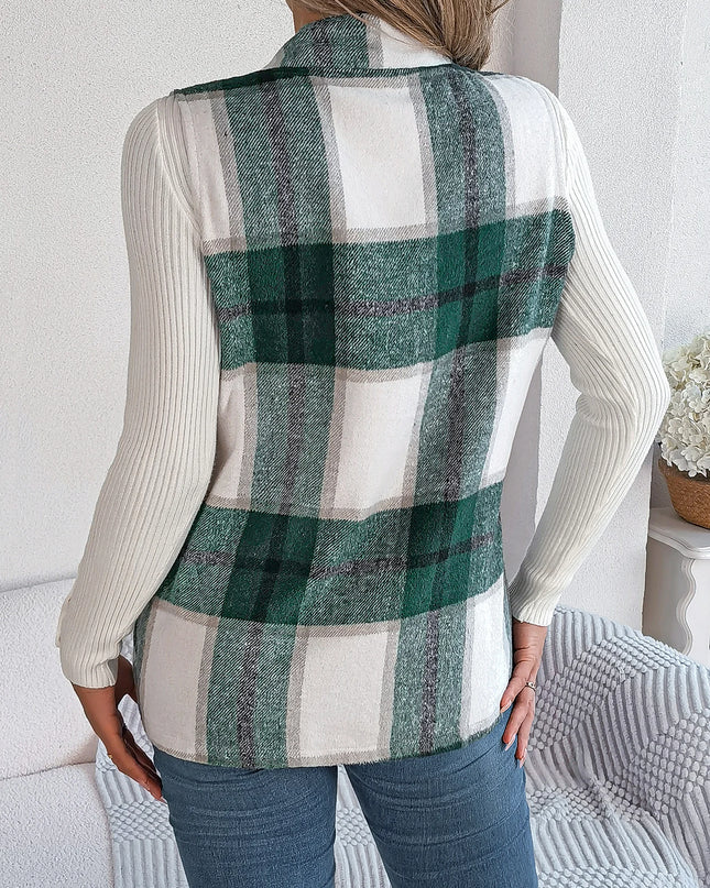 Plaid Wool Vest