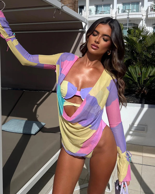 Bandeau One-Piece with Cover-Up