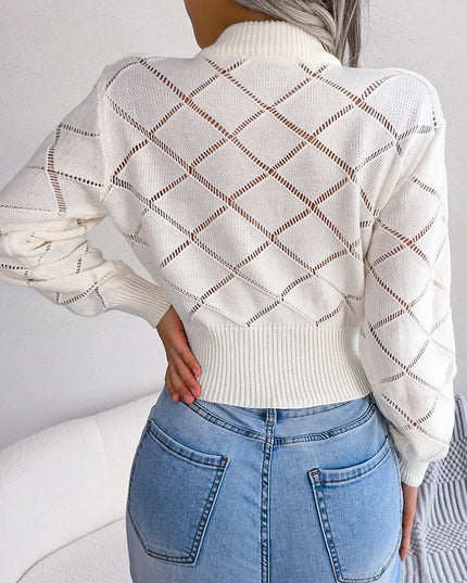 Hollow Out Crop Sweater