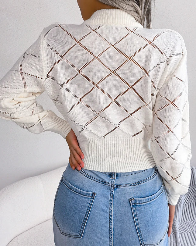 Hollow Out Crop Sweater