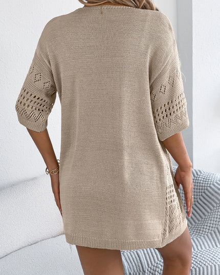 Lightweight Hollow Knit Cardigan