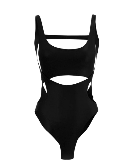 Square Neck Cut-Out One-Piece