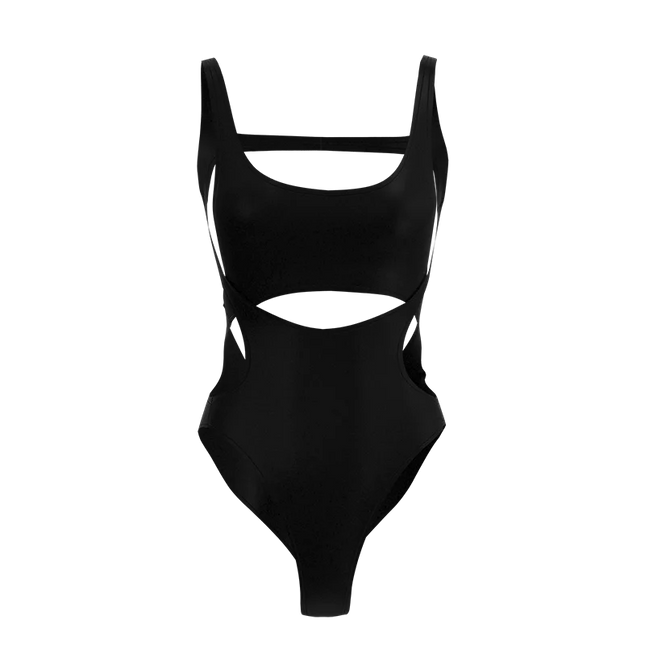 Square Neck Cut-Out One-Piece