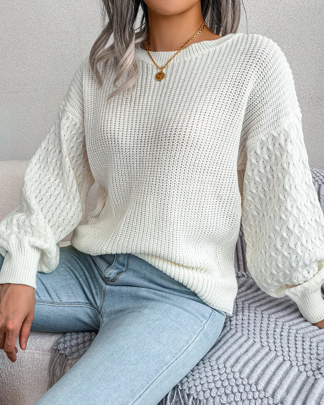 Lantern Sleeve Knit Sweater
