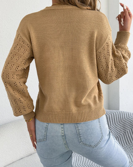 Lace Up Hollow Out Cardigan