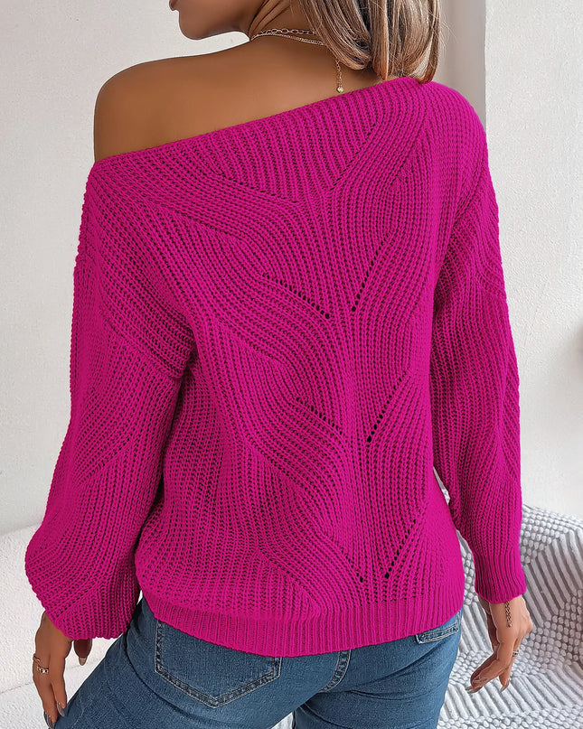 Slash Neck Off Shoulder Sweater