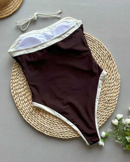 Patchwork Bandeau One-Piece